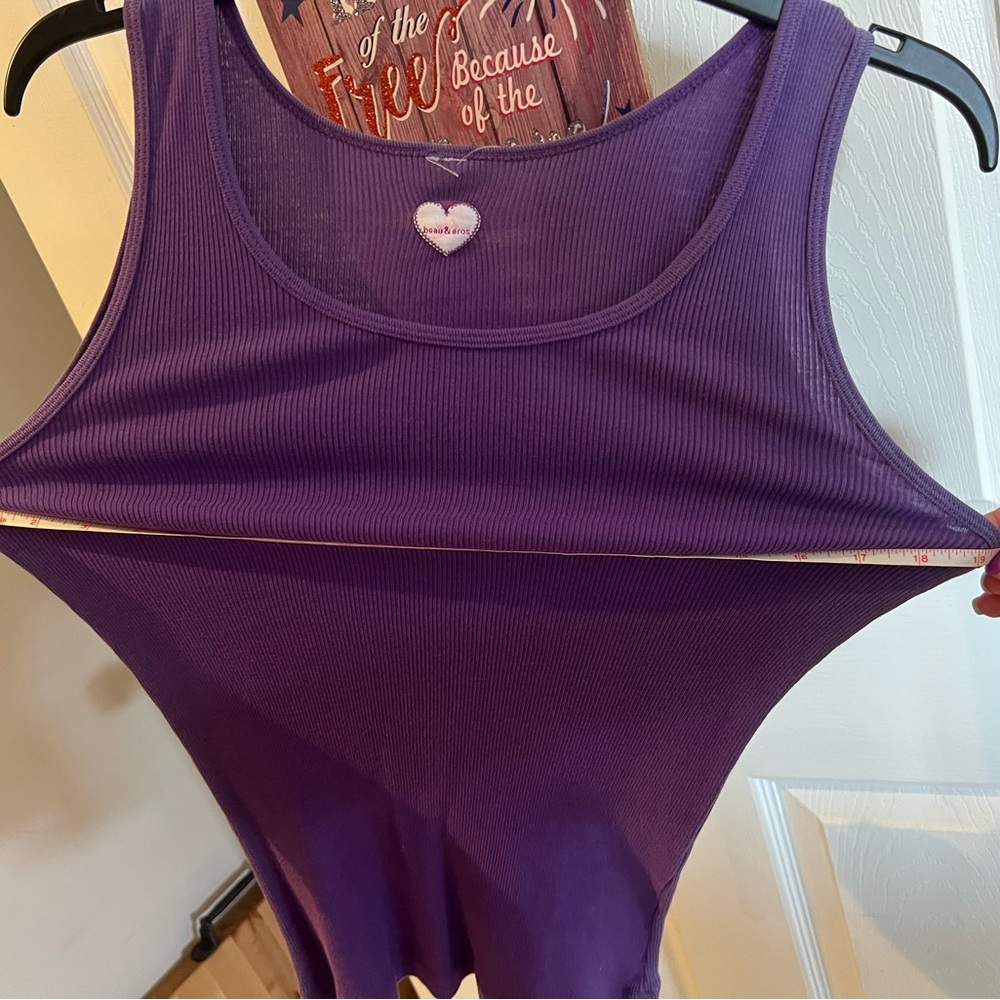Purple Ribbed Tank - Picture 5 of 5